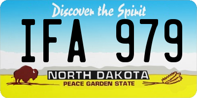 ND license plate IFA979