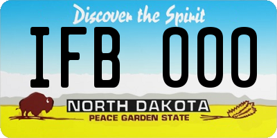 ND license plate IFB000