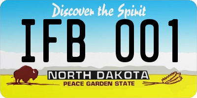 ND license plate IFB001