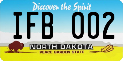 ND license plate IFB002