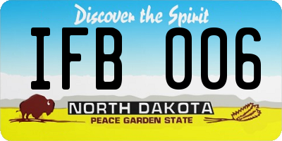 ND license plate IFB006