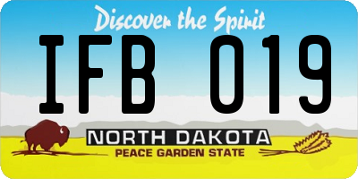 ND license plate IFB019