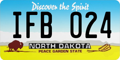 ND license plate IFB024