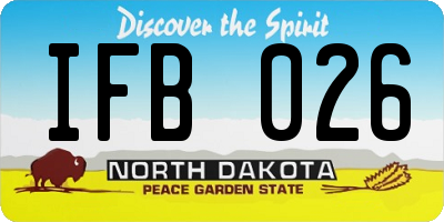 ND license plate IFB026
