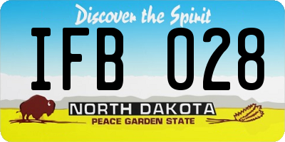 ND license plate IFB028