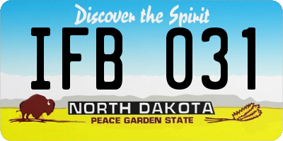 ND license plate IFB031