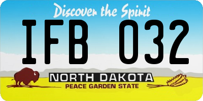 ND license plate IFB032