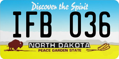 ND license plate IFB036