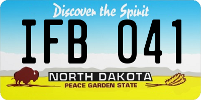 ND license plate IFB041
