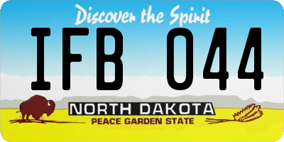 ND license plate IFB044