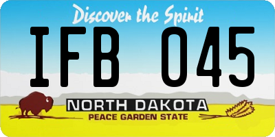 ND license plate IFB045