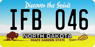 ND license plate IFB046