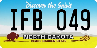 ND license plate IFB049