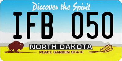ND license plate IFB050