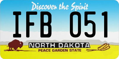 ND license plate IFB051