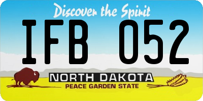 ND license plate IFB052