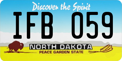 ND license plate IFB059