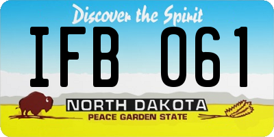 ND license plate IFB061