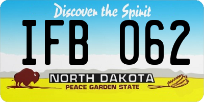ND license plate IFB062