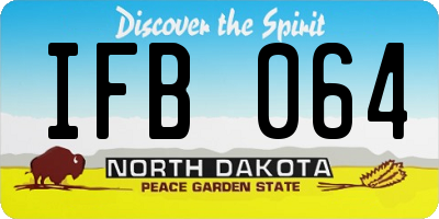 ND license plate IFB064