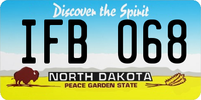 ND license plate IFB068