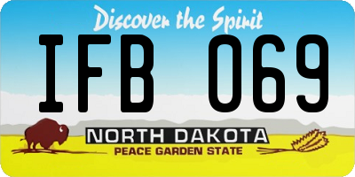 ND license plate IFB069