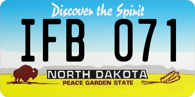 ND license plate IFB071