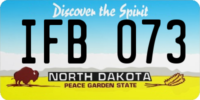 ND license plate IFB073