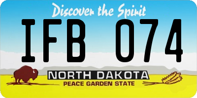 ND license plate IFB074