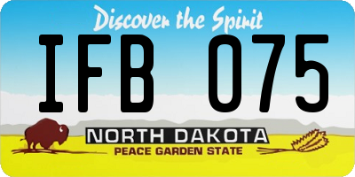 ND license plate IFB075