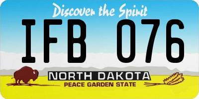 ND license plate IFB076