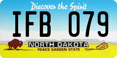 ND license plate IFB079