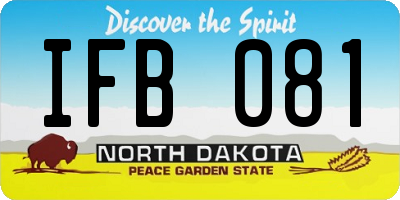 ND license plate IFB081