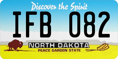 ND license plate IFB082