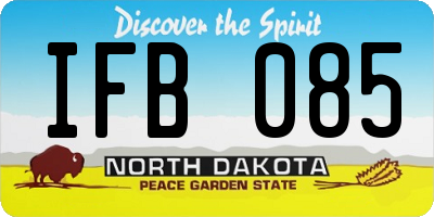 ND license plate IFB085
