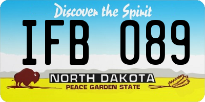 ND license plate IFB089