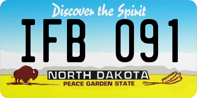 ND license plate IFB091