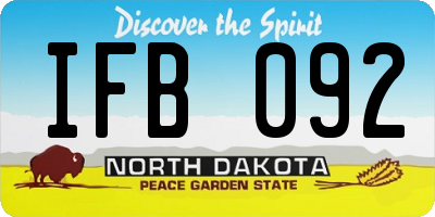 ND license plate IFB092