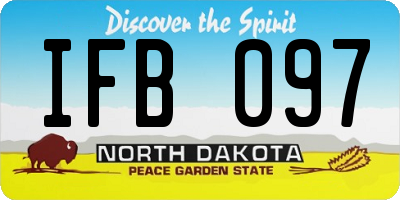 ND license plate IFB097