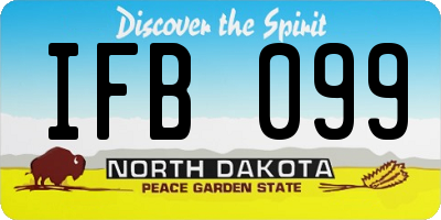 ND license plate IFB099