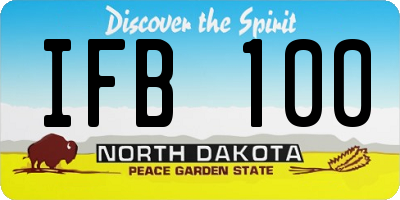 ND license plate IFB100