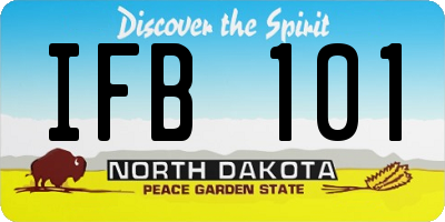 ND license plate IFB101