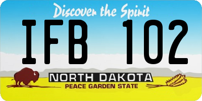 ND license plate IFB102