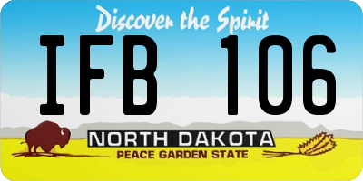 ND license plate IFB106