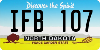 ND license plate IFB107