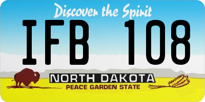 ND license plate IFB108