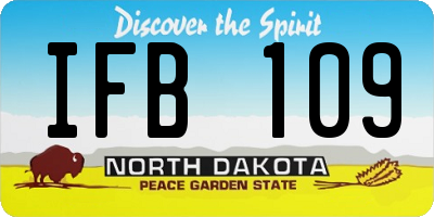 ND license plate IFB109