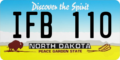ND license plate IFB110