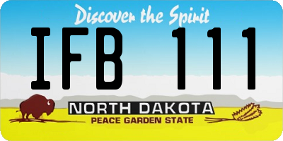 ND license plate IFB111