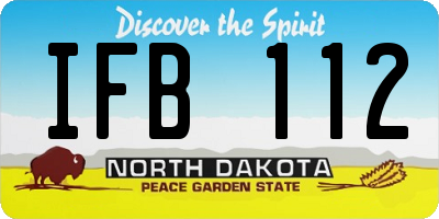 ND license plate IFB112